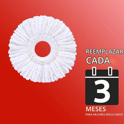 Mop Giratorio 360° con Balde Escurridor - Limpieza Fácil y Rápida