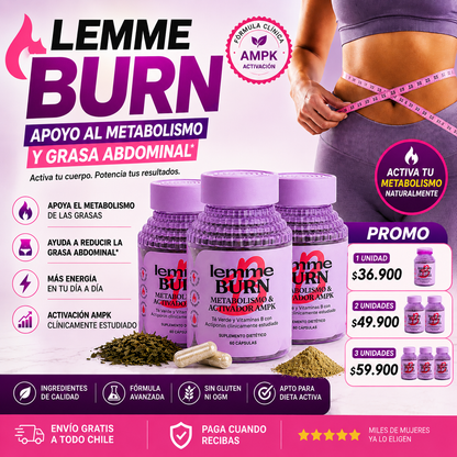 Lemme Burn - Apoyo al Metabolismo y Grasa Abdominal | Promo 1, 2 o 3 Unidades