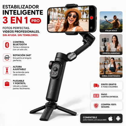 Trípode para Celular con Control Bluetooth – Fotos y Videos Estables a Distancia